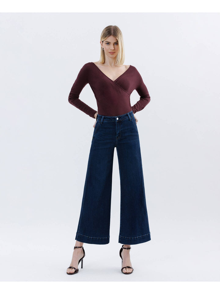 High Rise Ankle Wide Leg Jeans - Flying Monkey