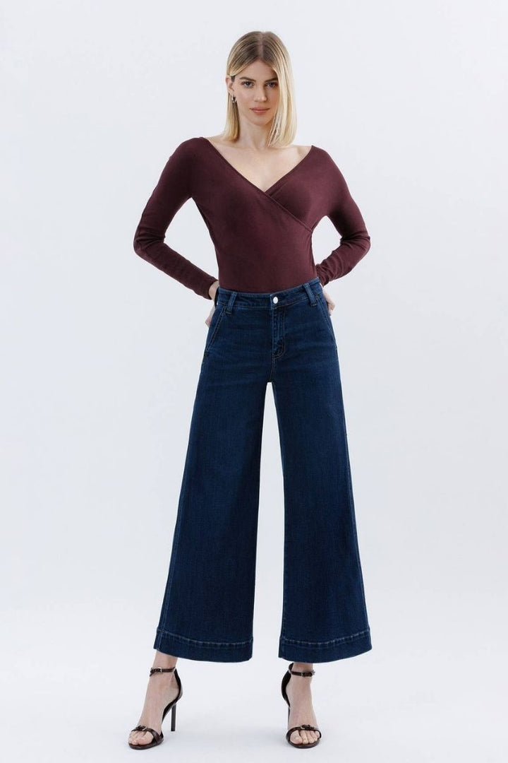 High Rise Ankle Wide Leg Jeans - Flying Monkey