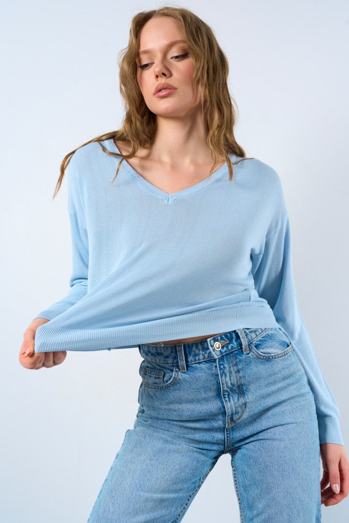 Blue Flow Knitwear Sweater