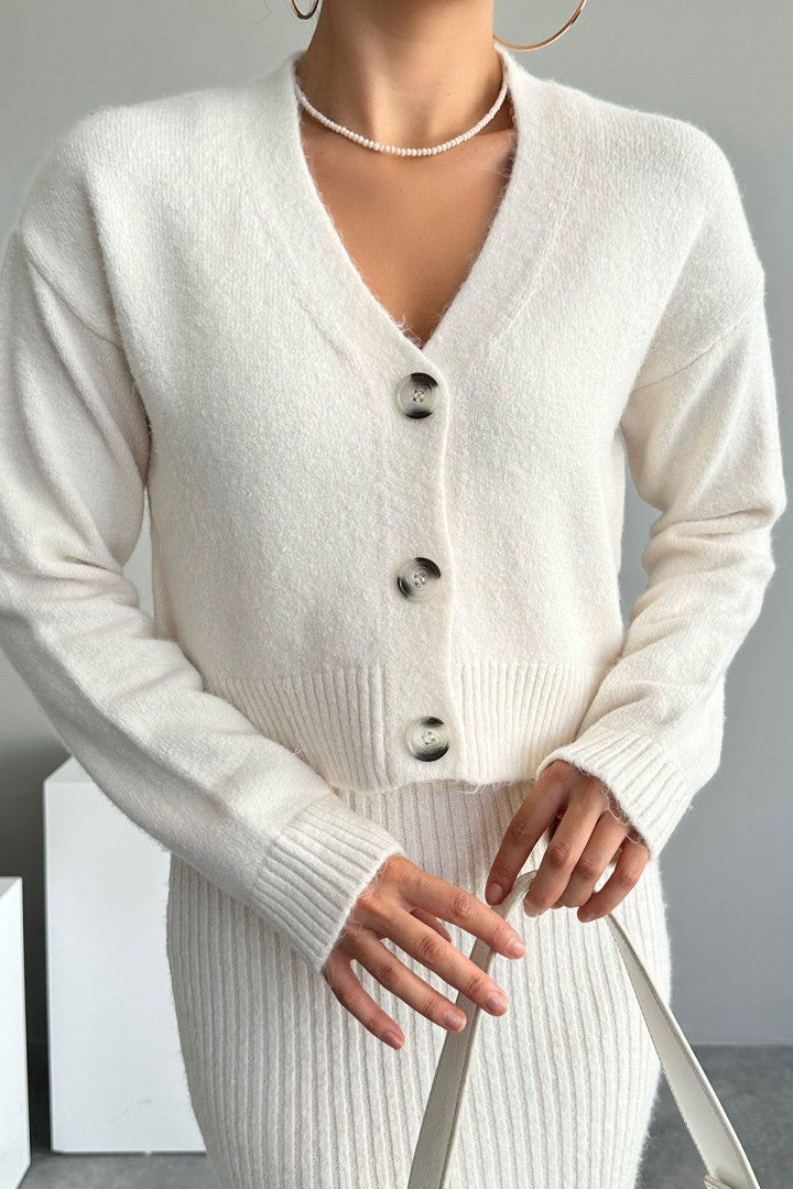 Grey Knit Cardigan