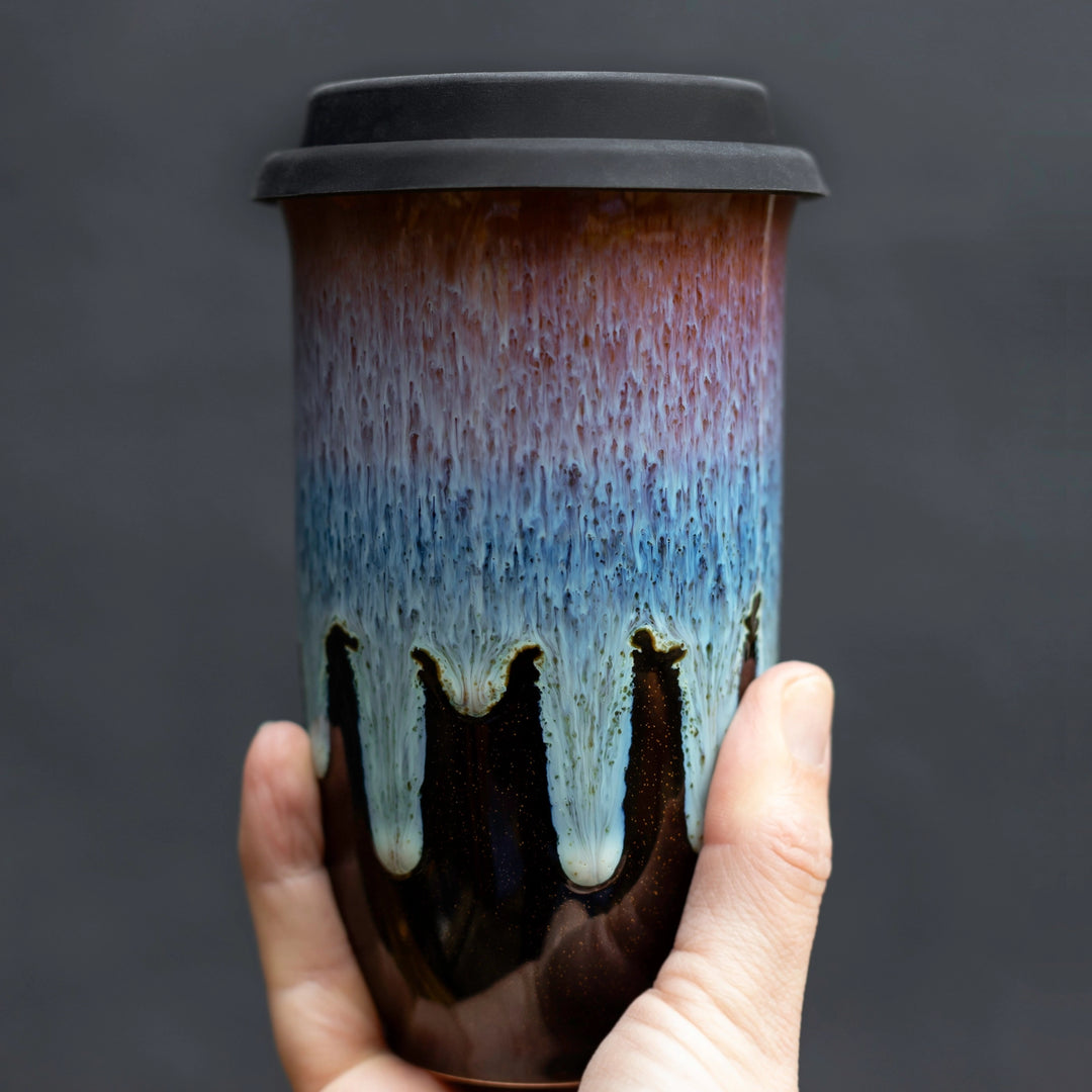 Monsoon Ceramic Travel Mug – 16oz with Lid &amp; Sleeve