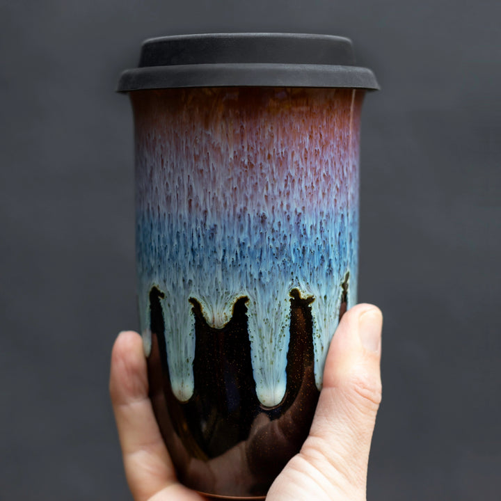 Monsoon Ceramic Travel Mug – 16oz with Lid &amp; Sleeve