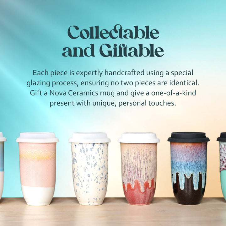Monsoon Ceramic Travel Mug – 16oz with Lid &amp; Sleeve