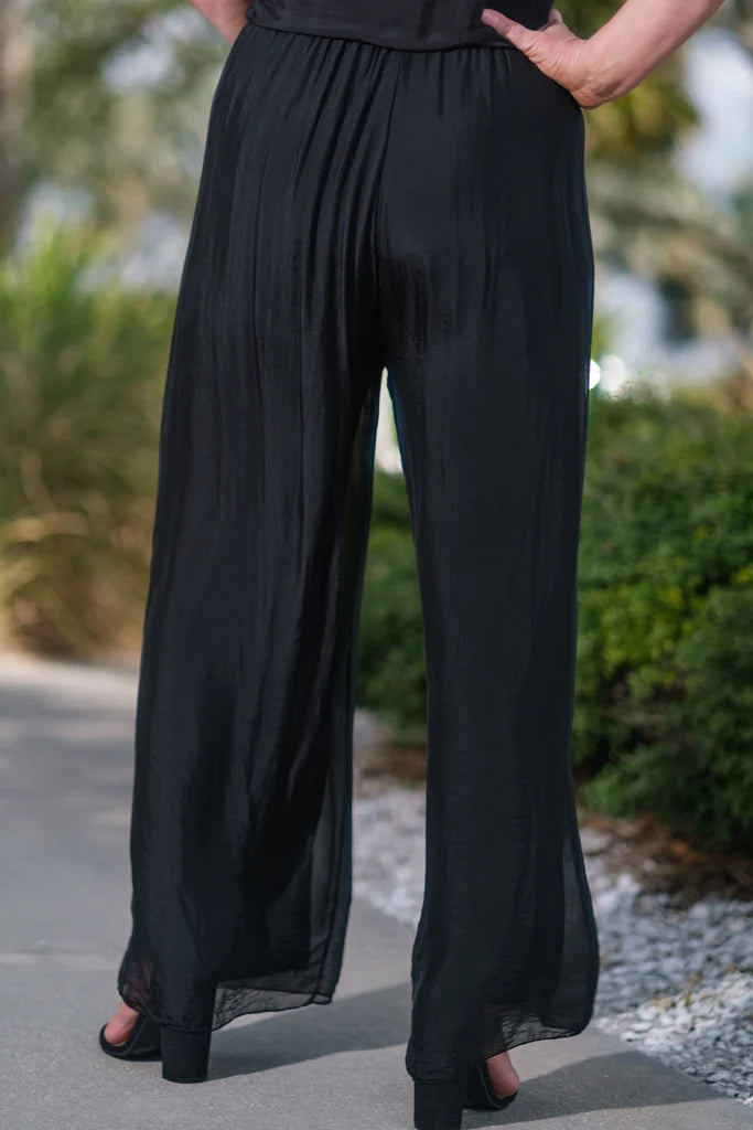 Roxy Silk Straight Leg Pant - Tees By Tina