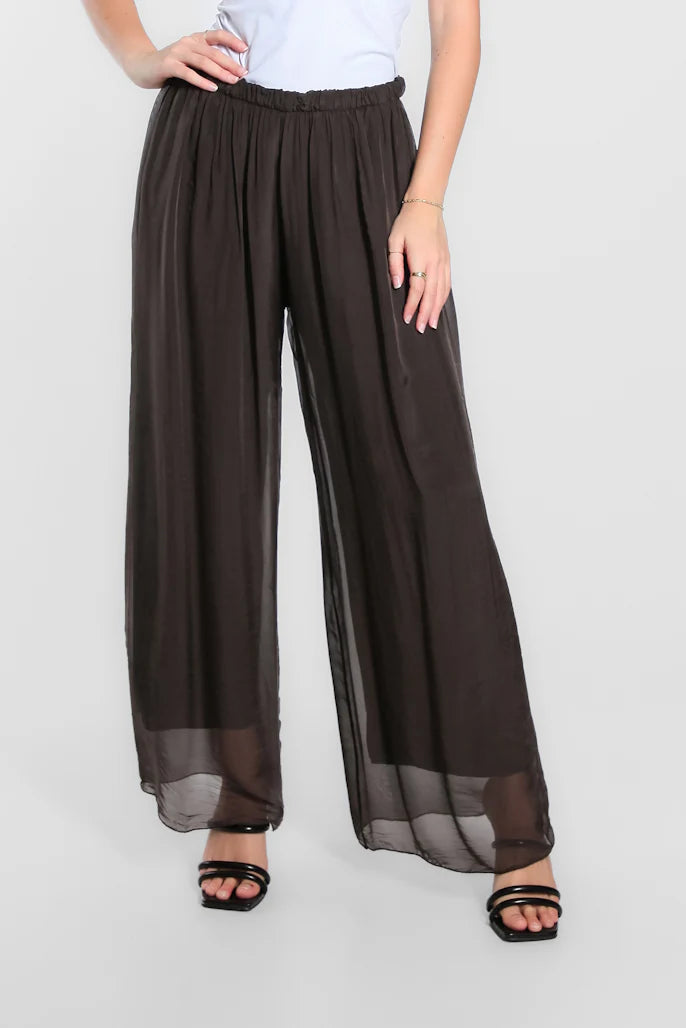 Roxy Silk Straight Leg Pant - Tees By Tina
