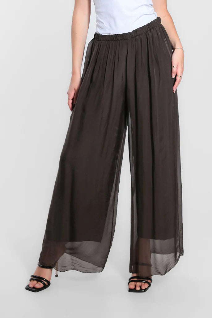 Roxy Silk Straight Leg Pant - Tees By Tina