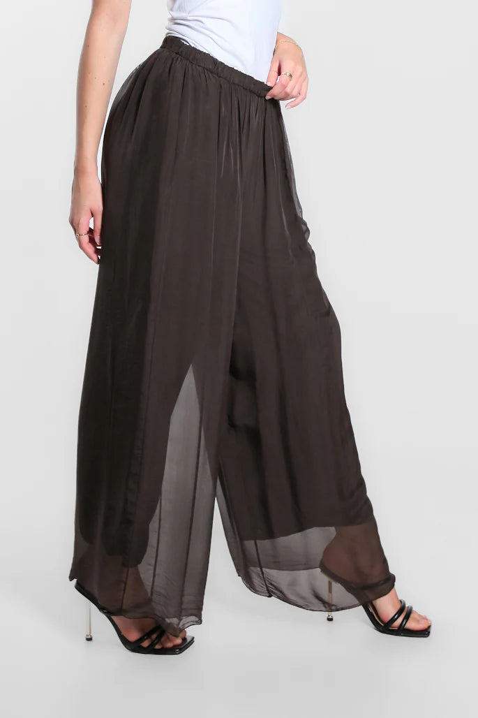 Roxy Silk Straight Leg Pant - Tees By Tina