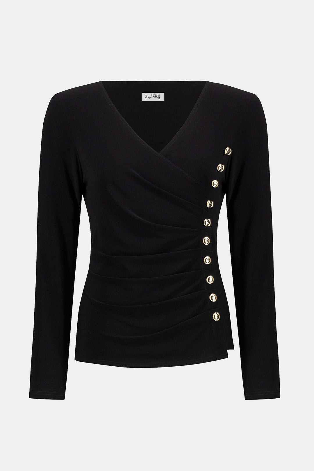 Silky Knit Fitted Wrap Top - Joseph Ribkoff