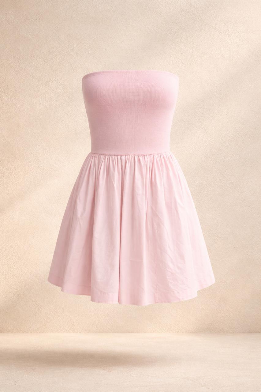 Soft Pink Flowy Mini Dress