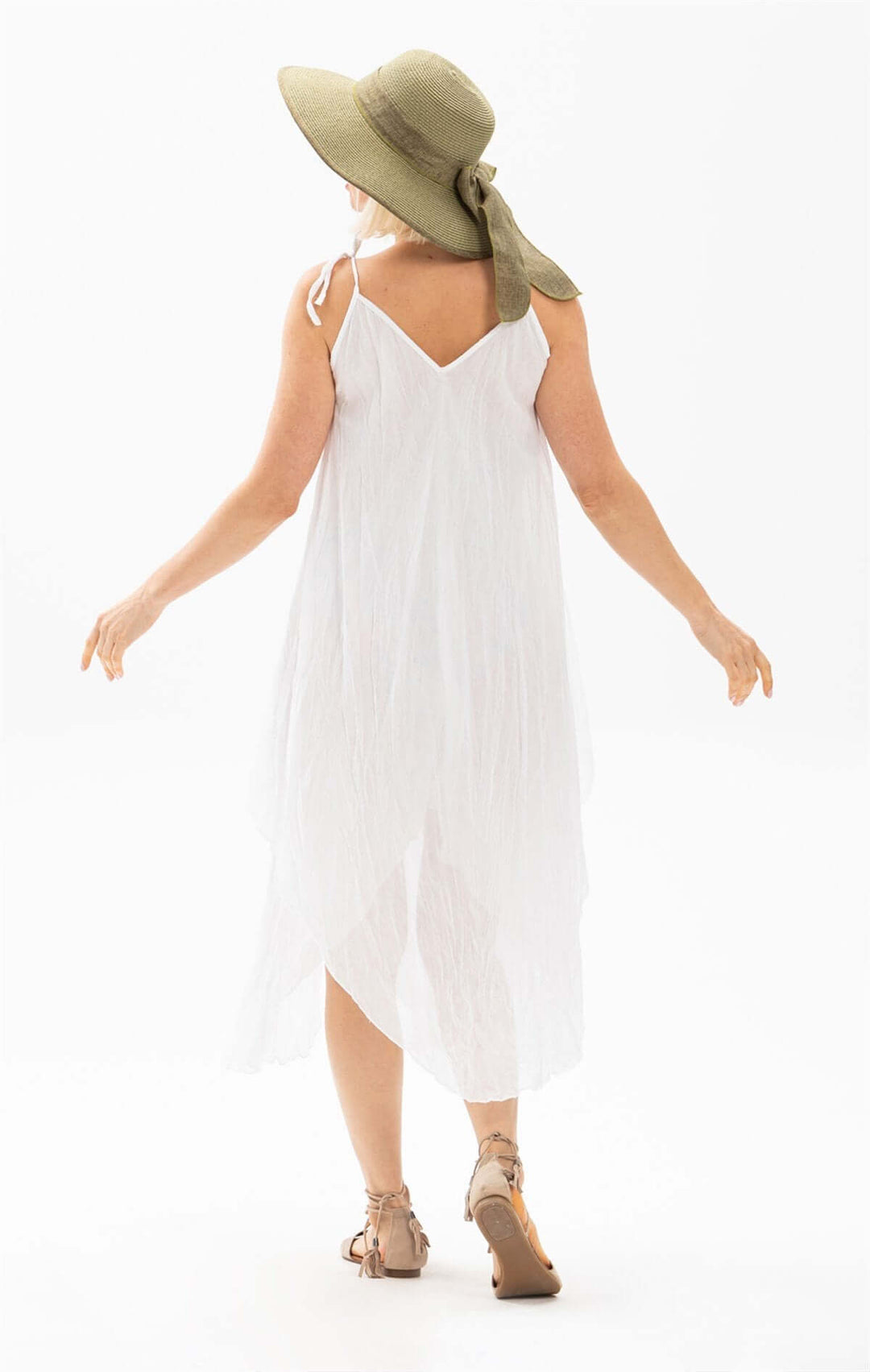 one size white Beach Dress