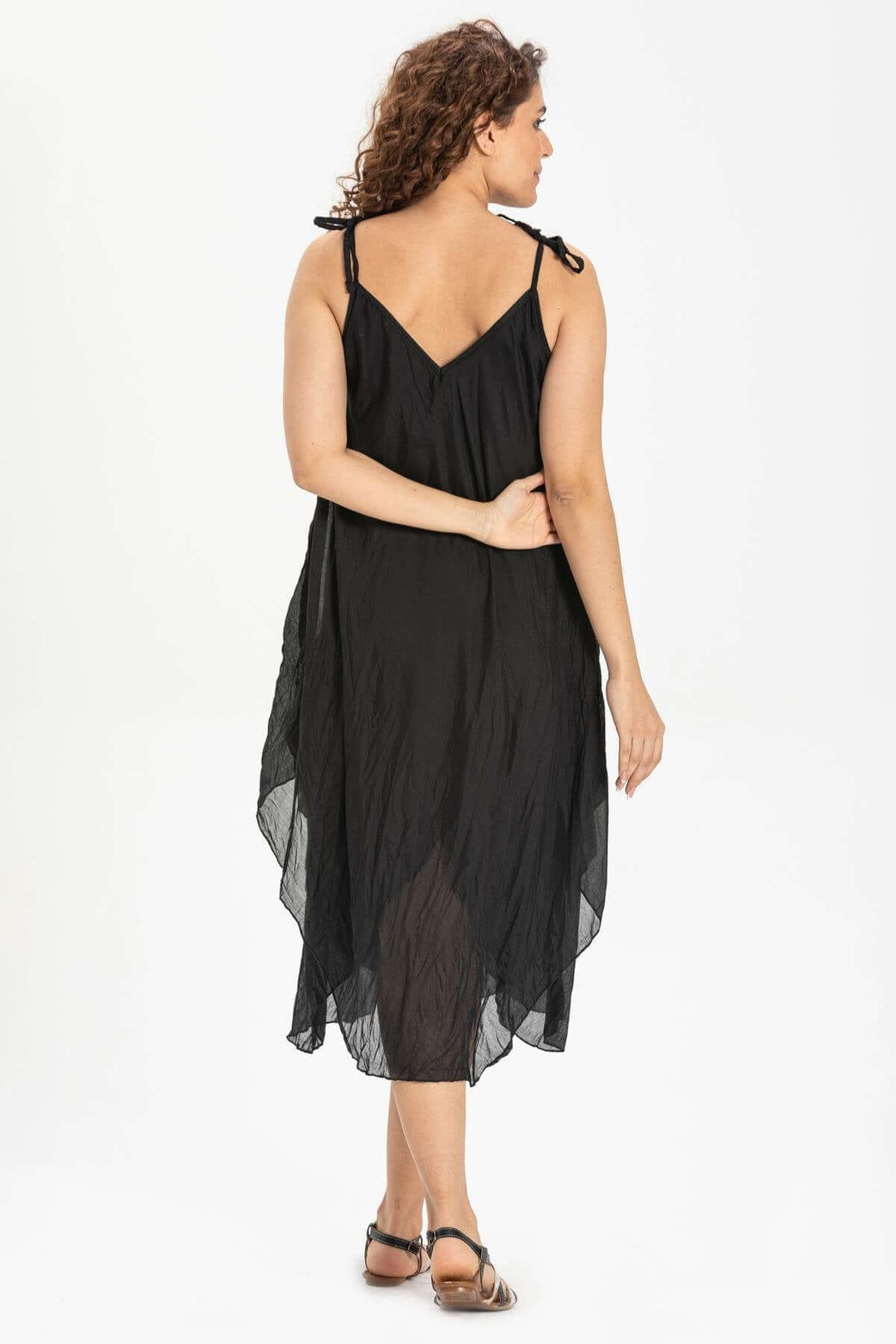 one size black Beach Dress