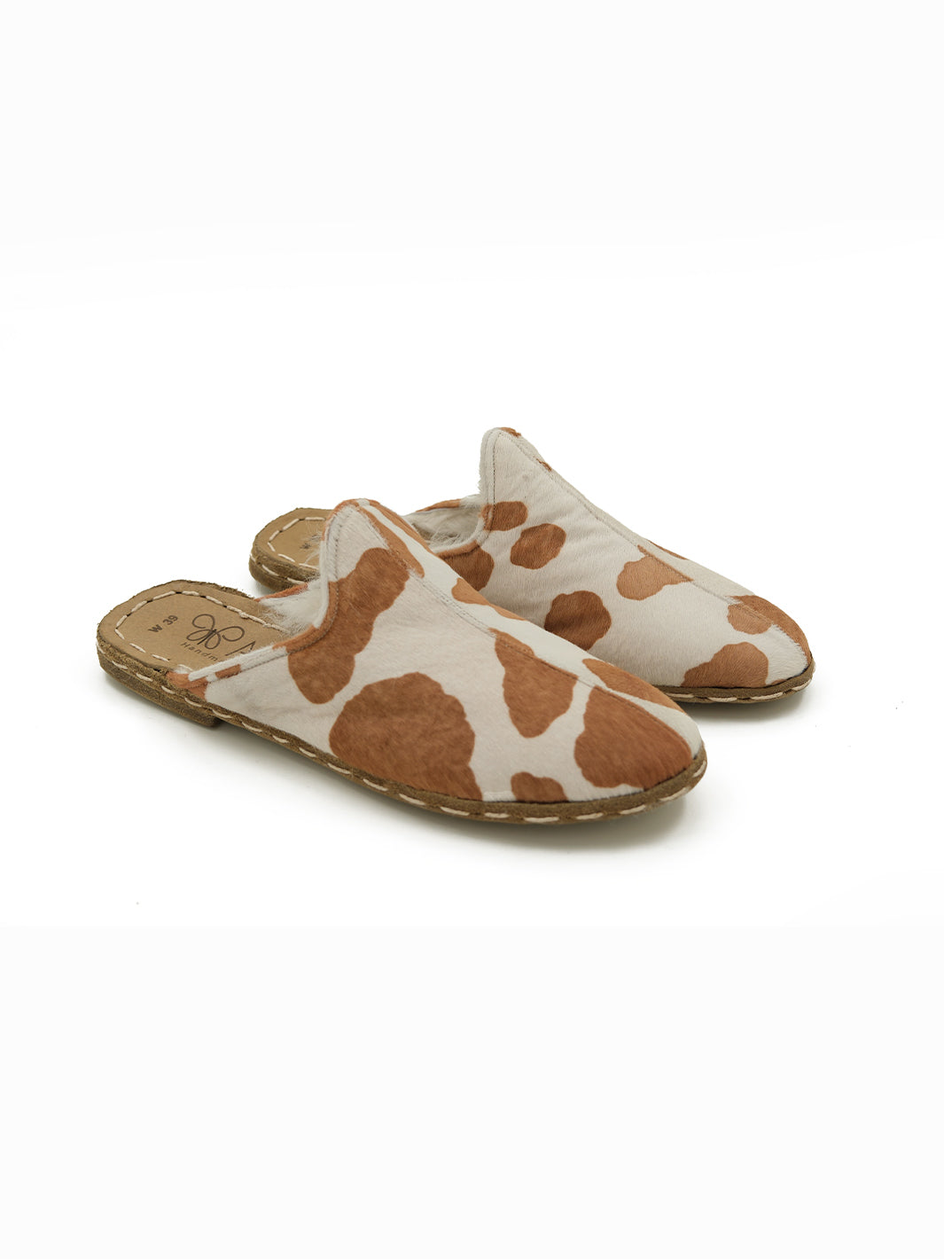 Women's Cow Shearling Flat Mule -  Hair On Leather