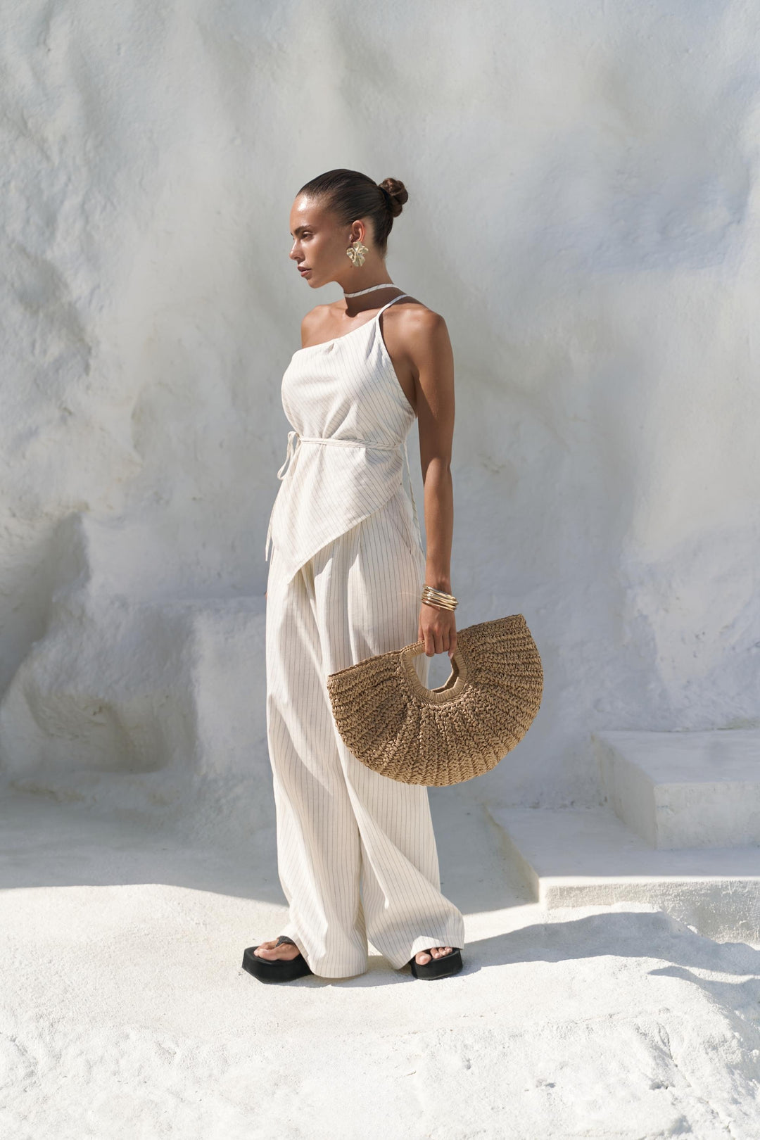 Artemis Linen Pant - Off White