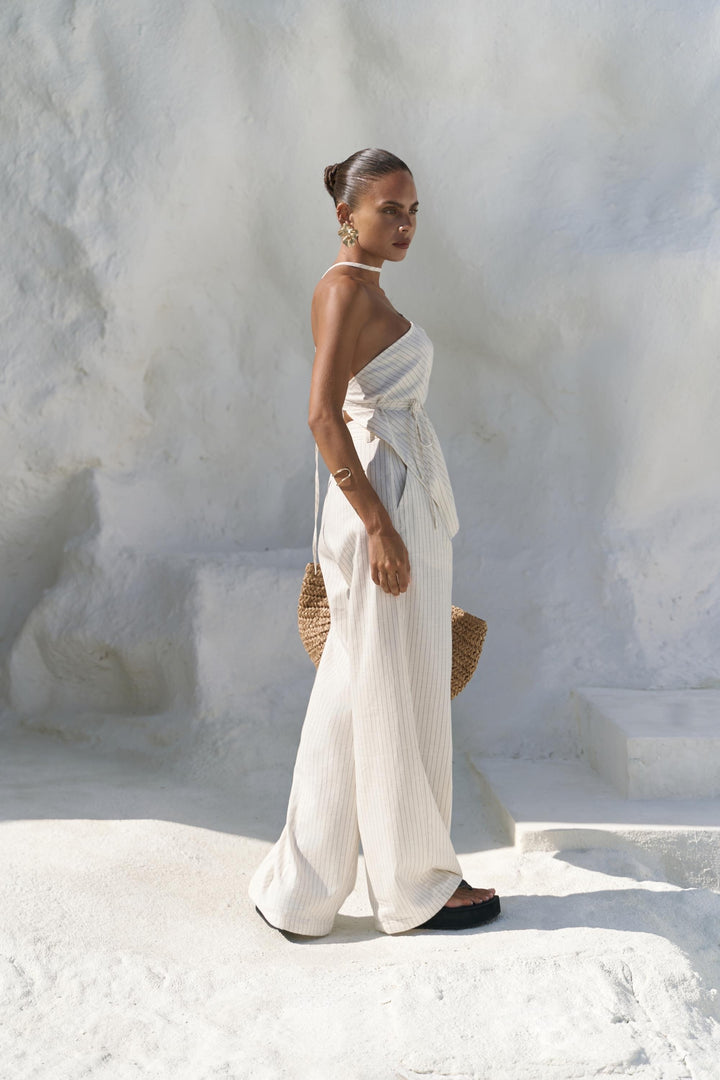 Artemis Linen Pant - Off White