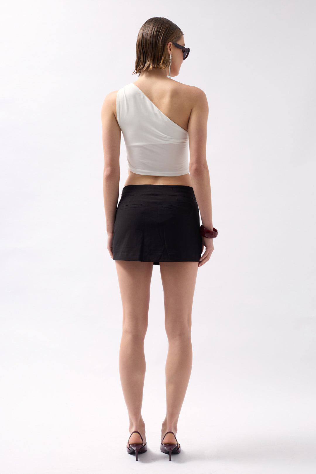 Asymmetric Detail Blouse - White