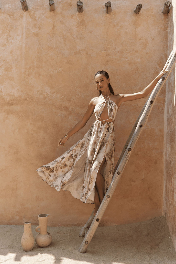 Aya Waist Cut Out Long Dress