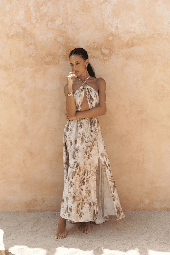 Aya Waist Cut Out Long Dress