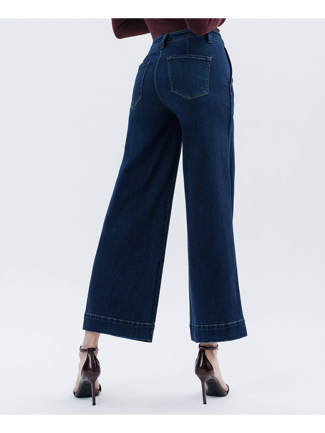 High Rise Ankle Wide Leg Jeans - Flying Monkey