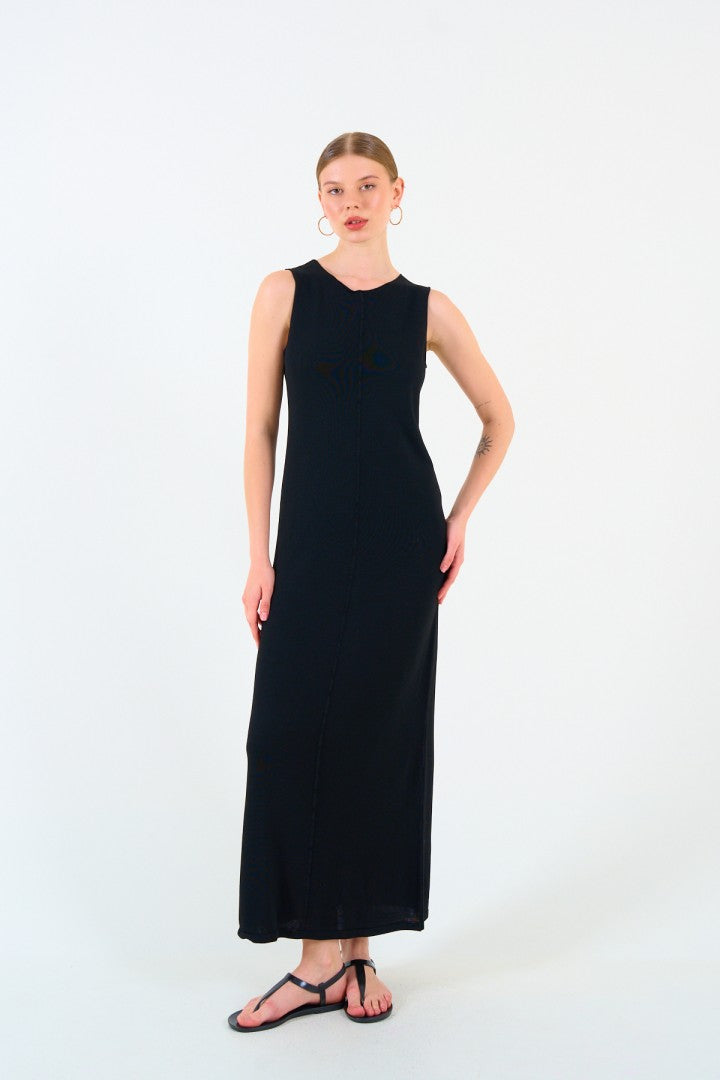 Black Knit Long Dress