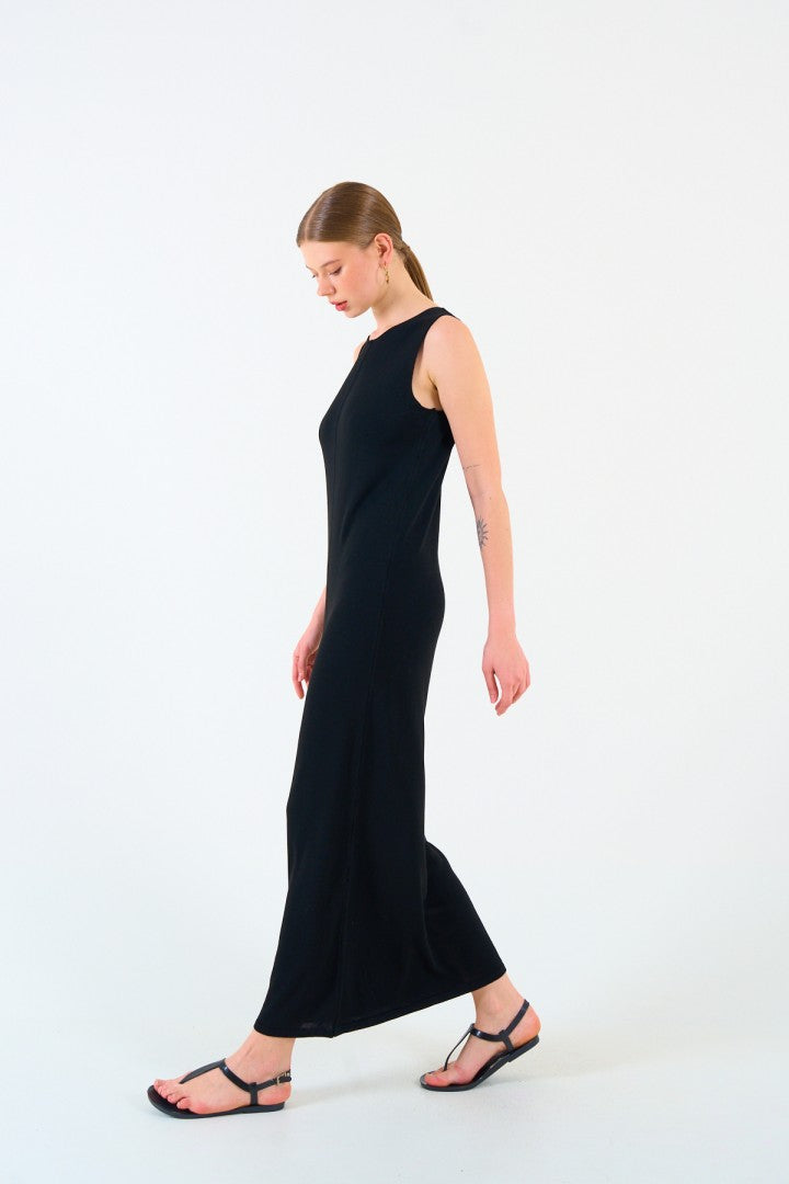 Black Knit Long Dress