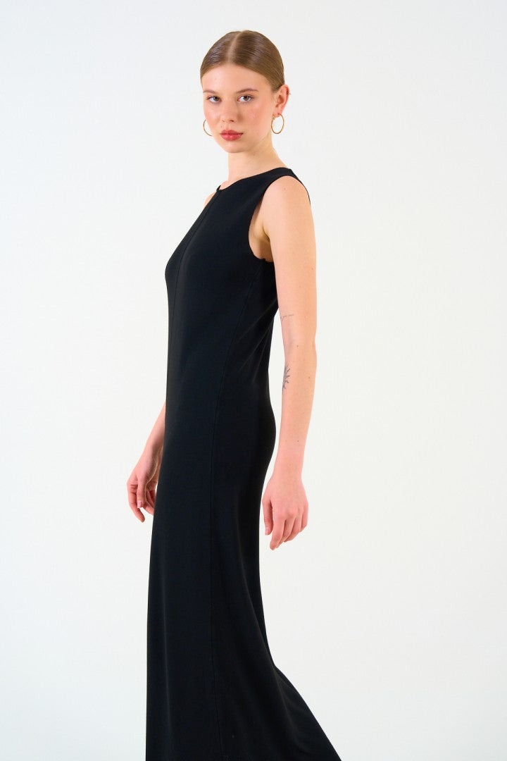 Black Knit Long Dress