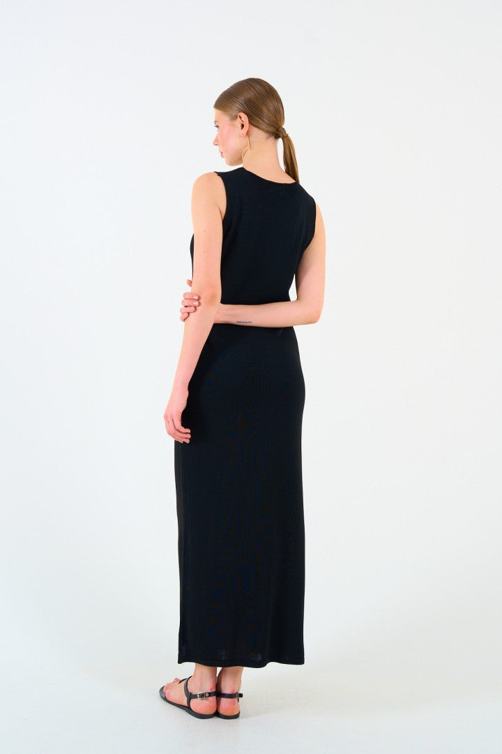 Black Knit Long Dress