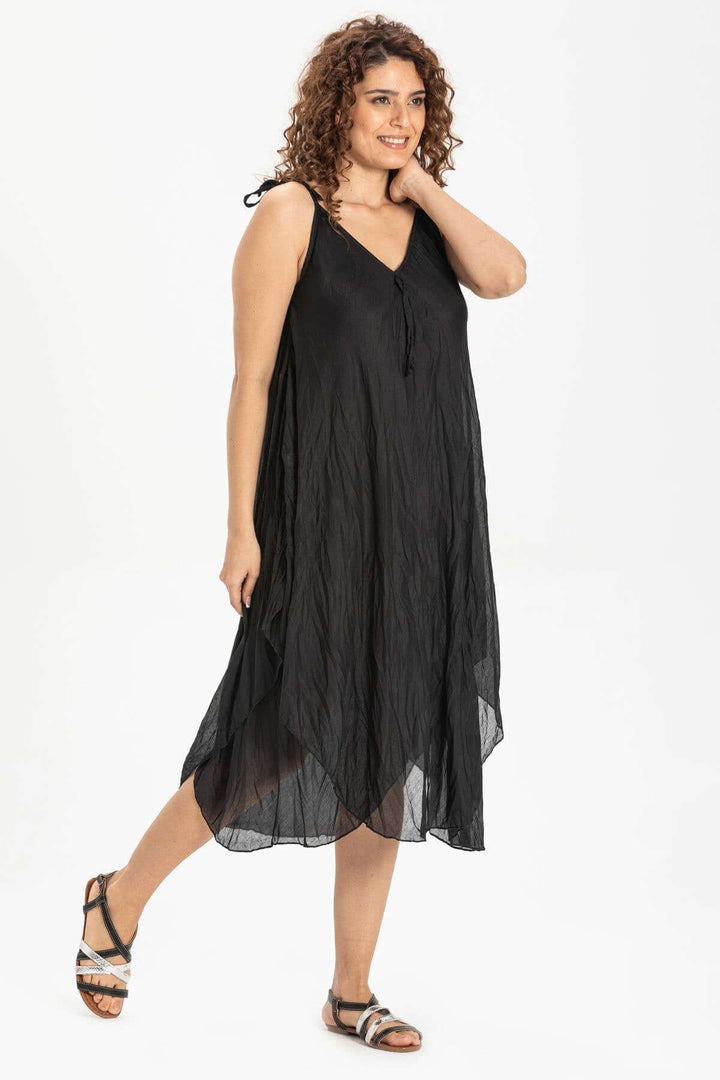 one size black Beach Dress