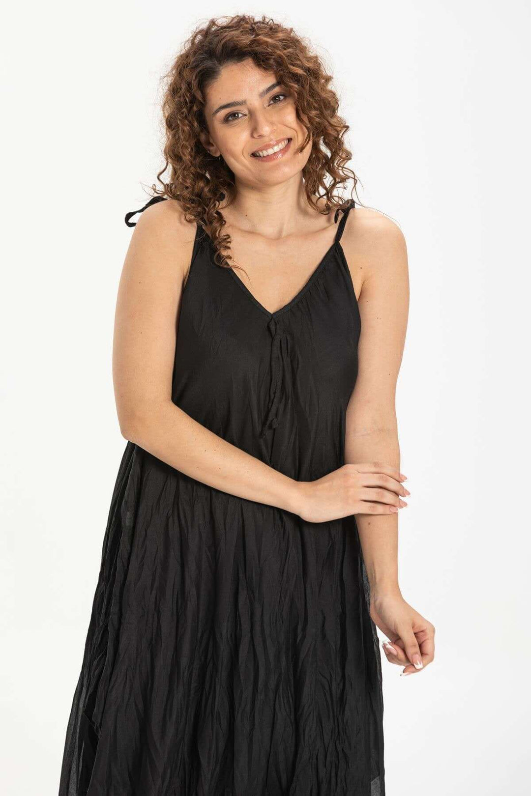 one size black Beach Dress