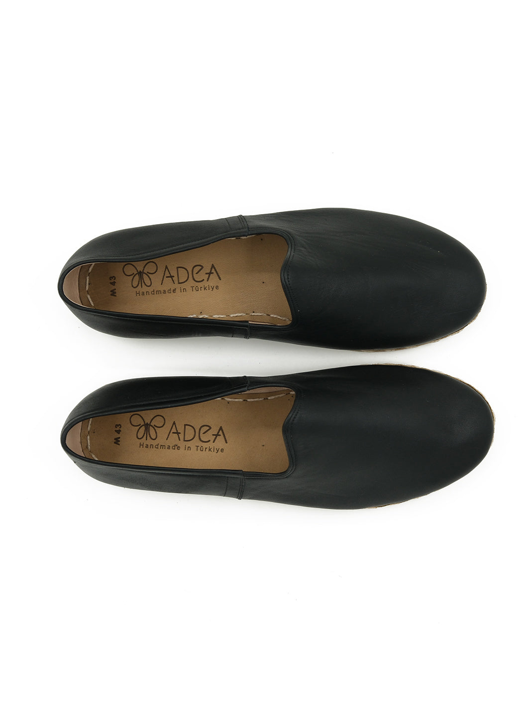 Men's Black Slip On Shoes - Leather