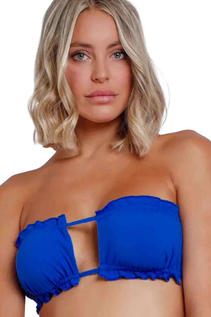 Bandeau Navy Bikini Top