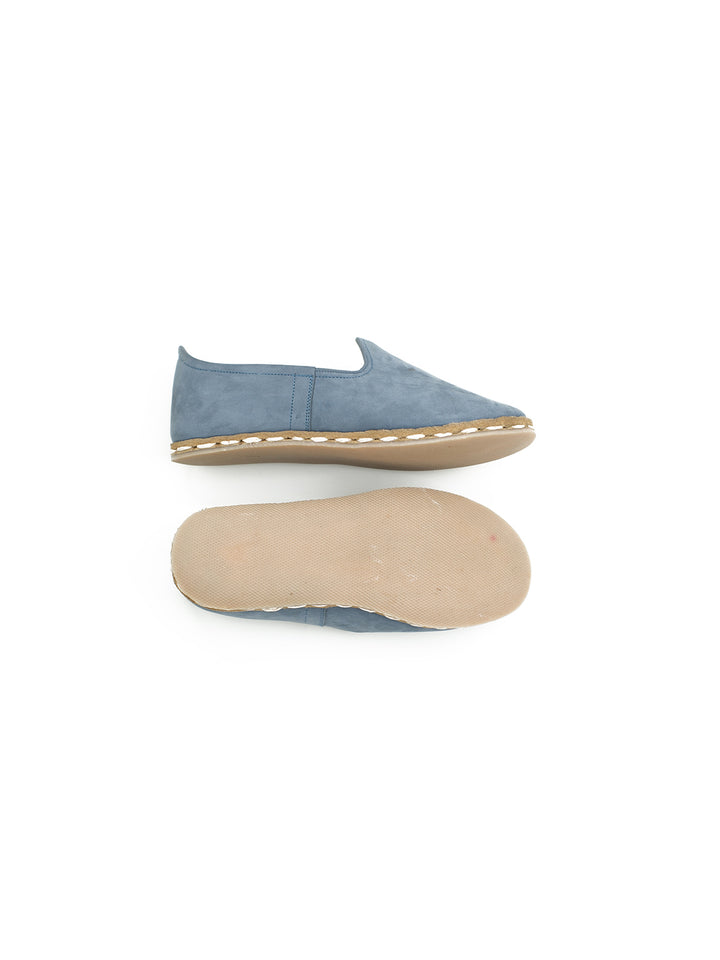 Kids' Blue Slip on Shoes - Nubuck Leather