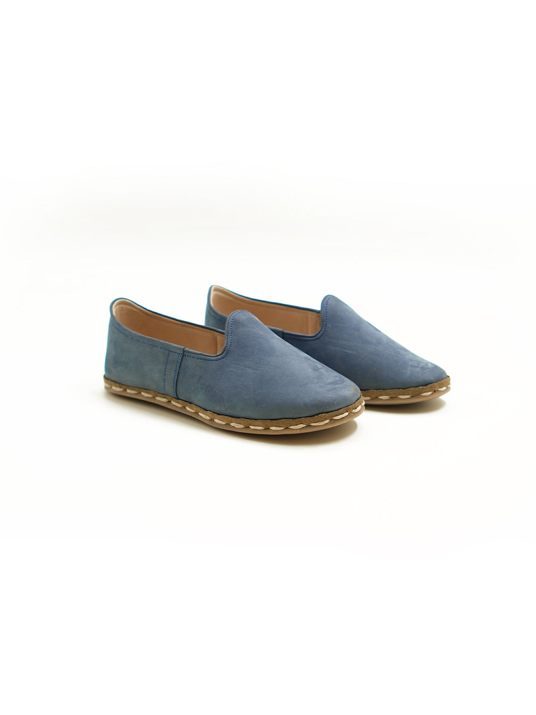 Kids' Blue Slip on Shoes - Nubuck Leather