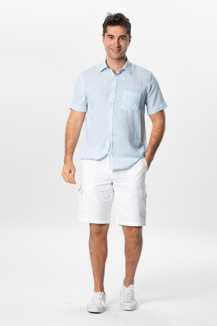 Men - Blue Striped Destin Shirt