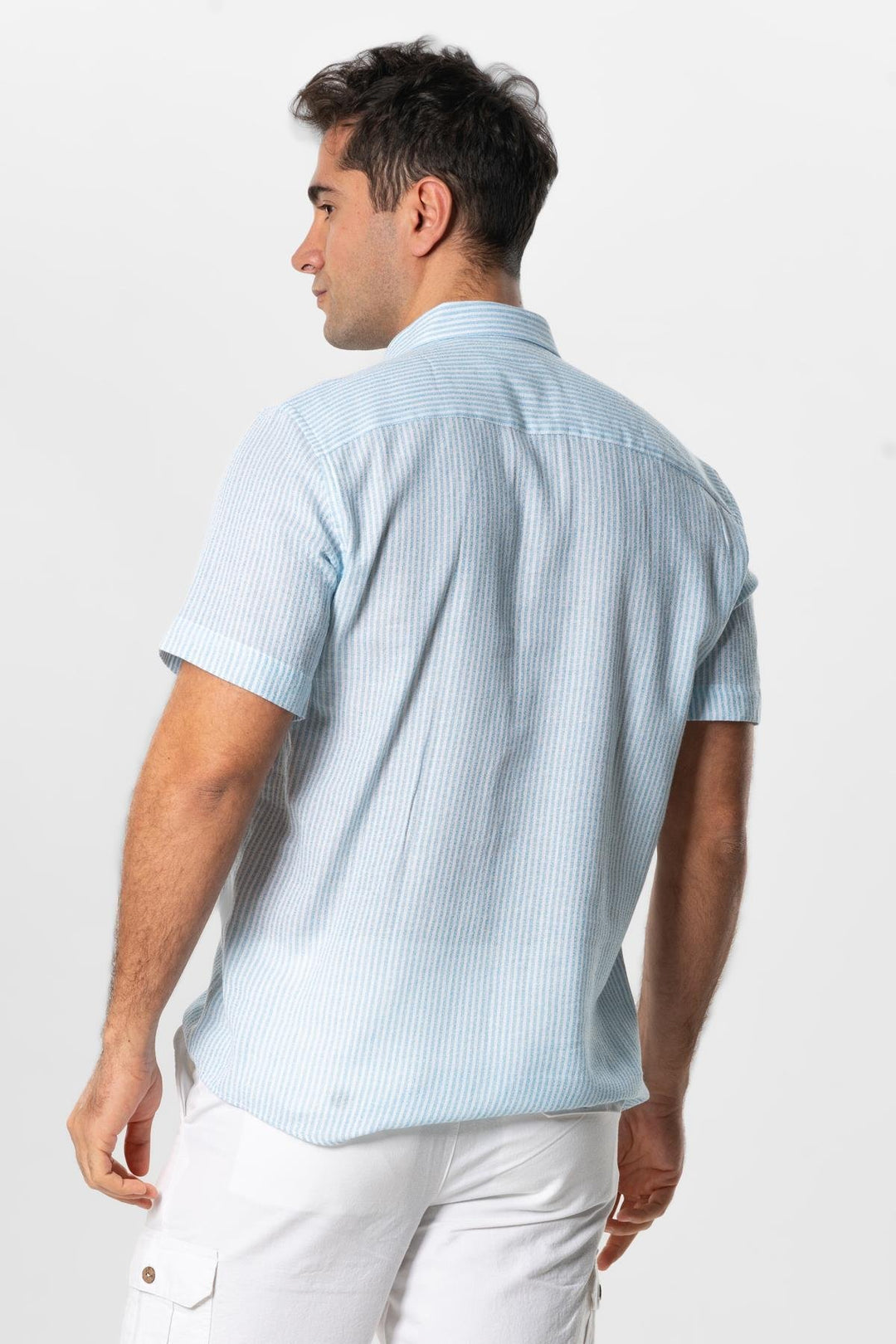 Men - Blue Striped Destin Shirt