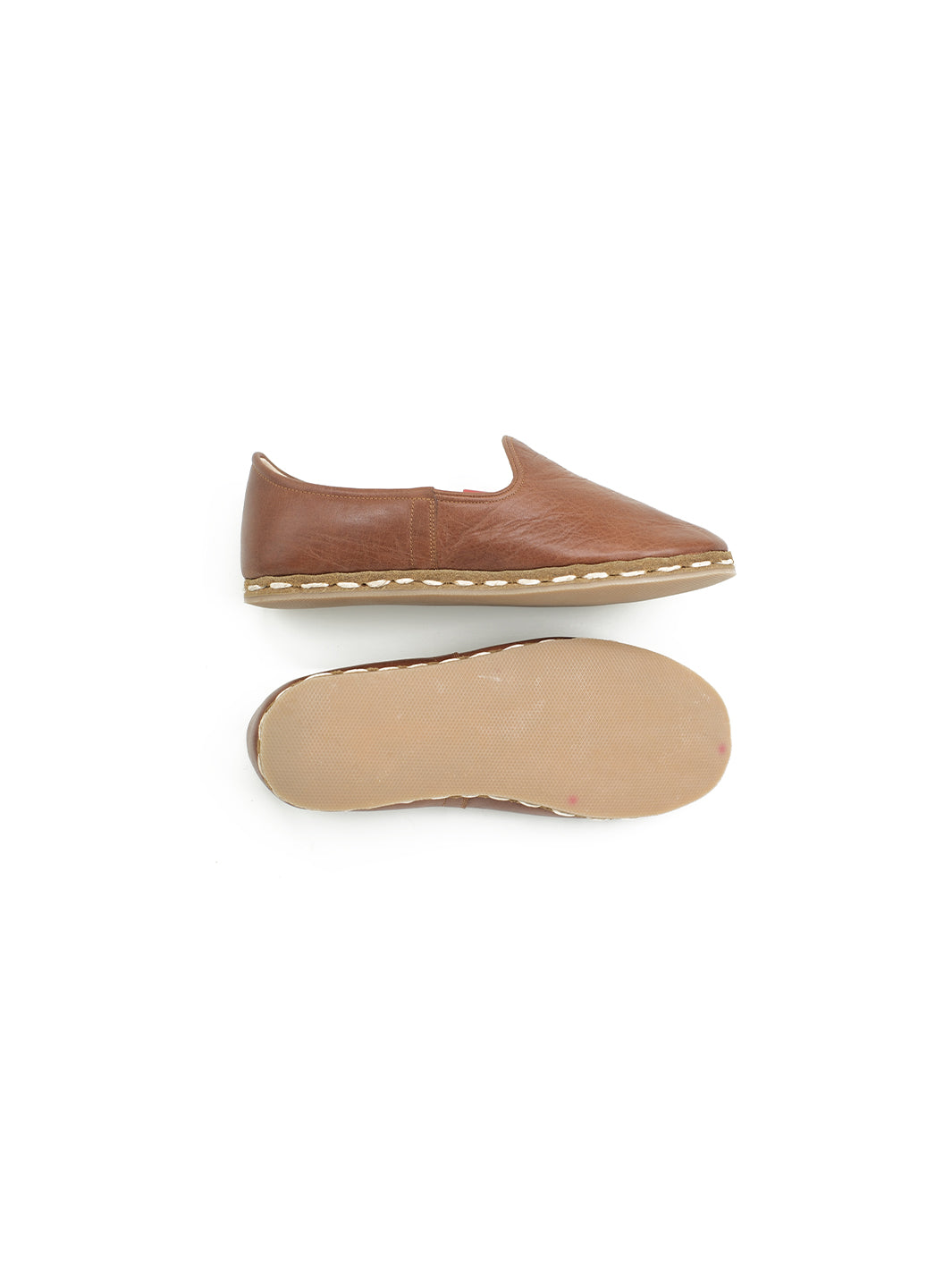 Kids' Walnut Brown Slip On Shoes - Leather