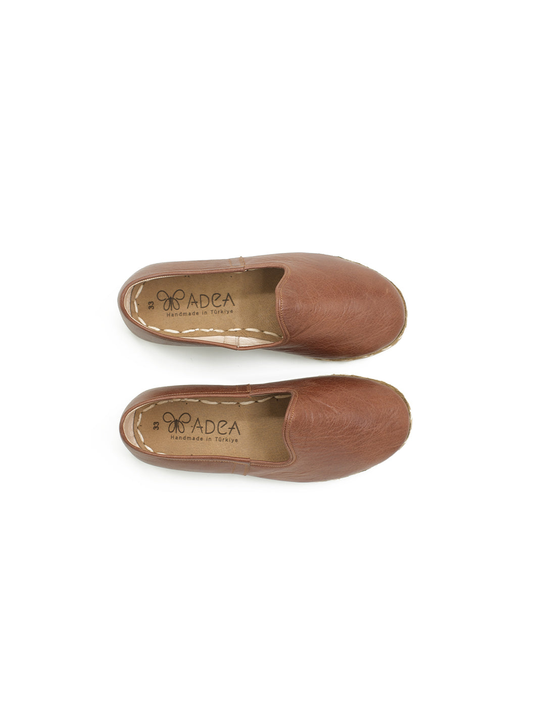 Kids' Walnut Brown Slip On Shoes - Leather