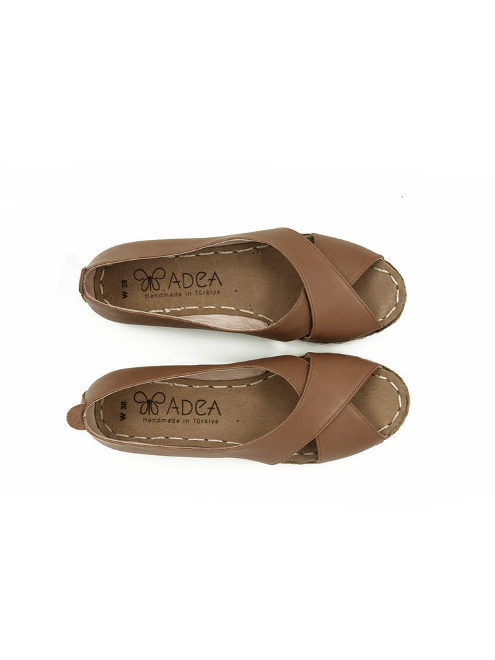 Women's Lion Brown Sandal - Leather