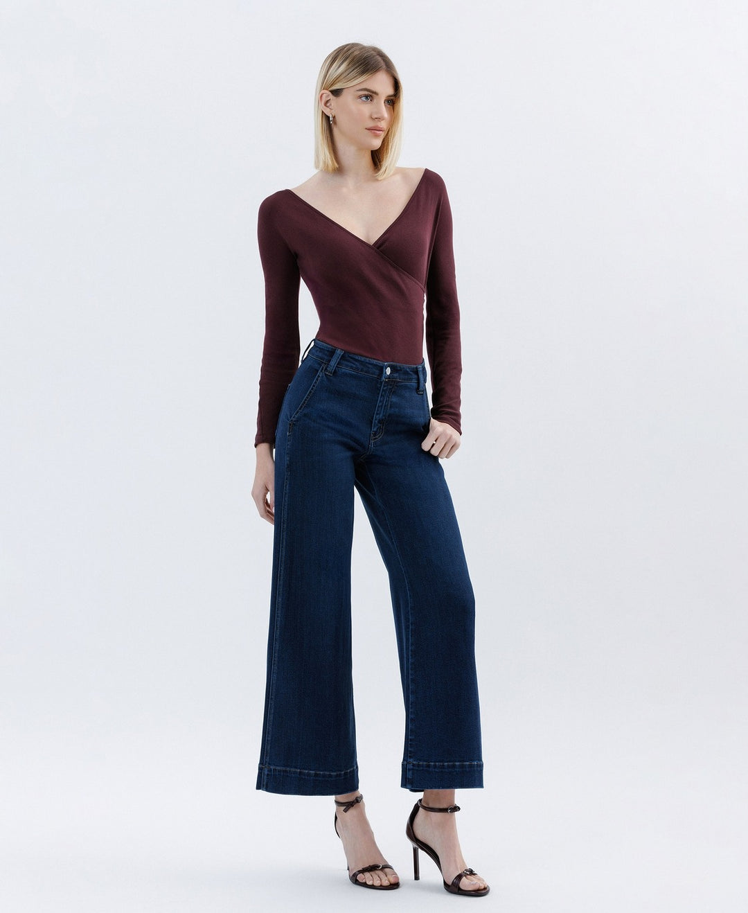 High Rise Ankle Wide Leg Jeans - Flying Monkey