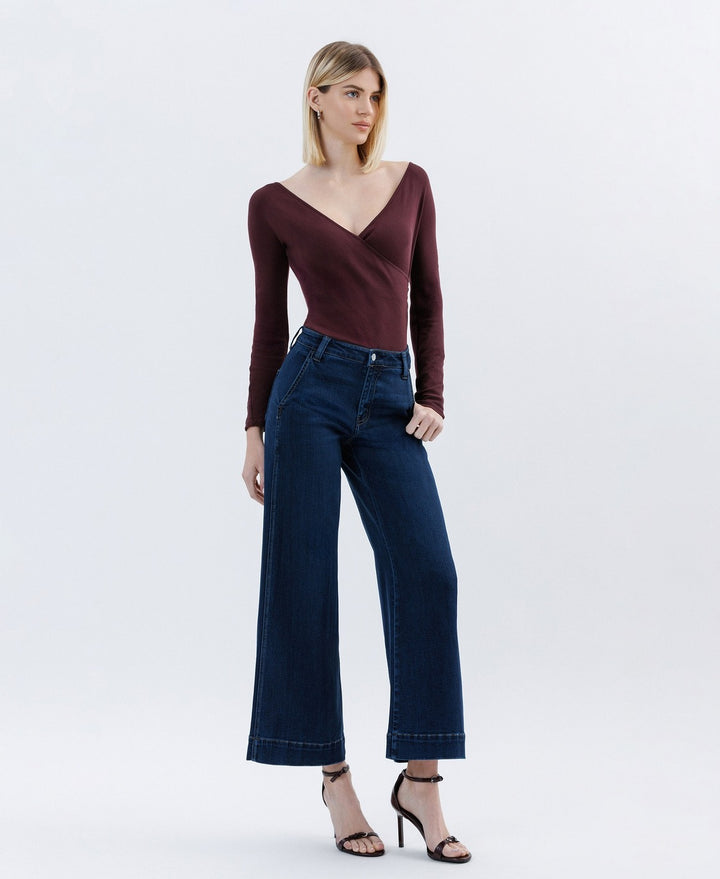High Rise Ankle Wide Leg Jeans - Flying Monkey