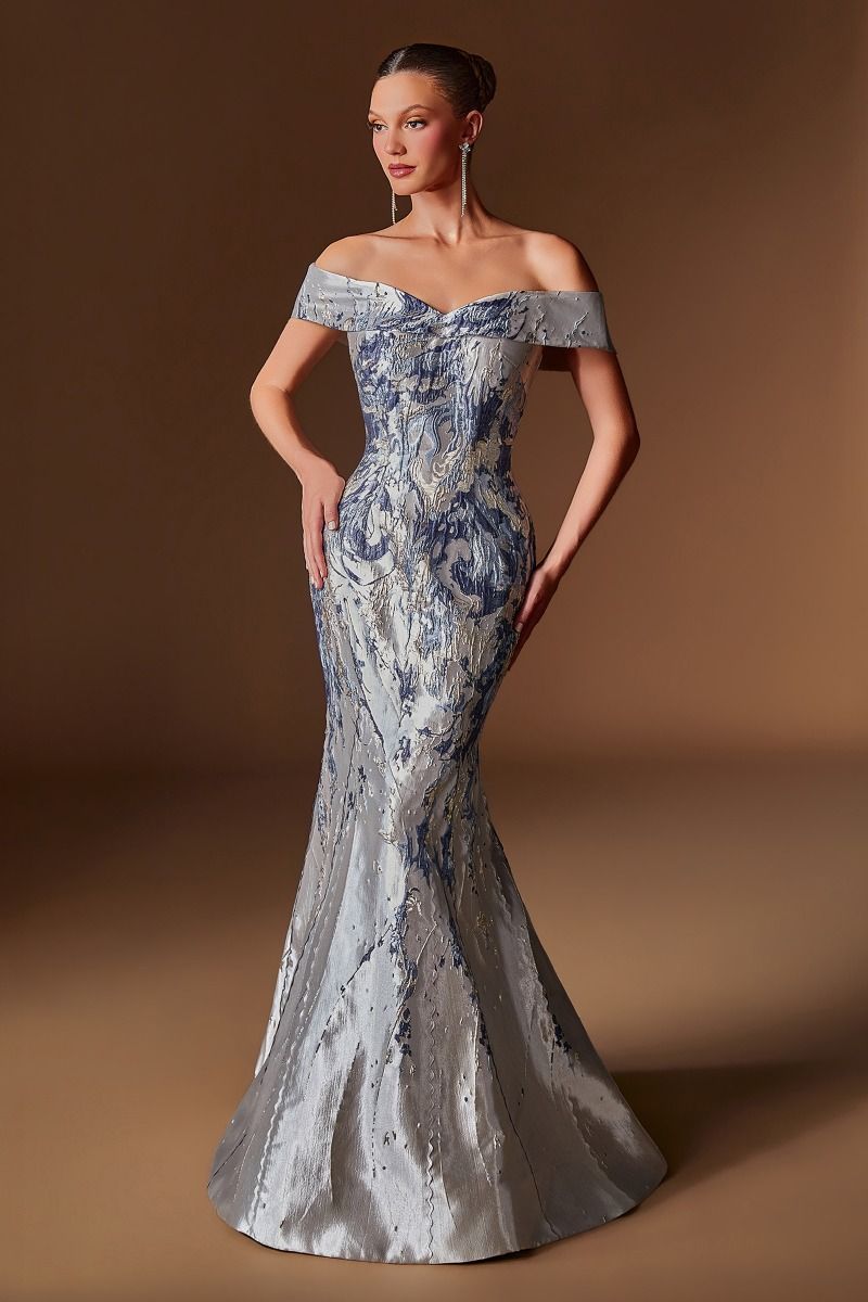 Palazzo Navy Gown