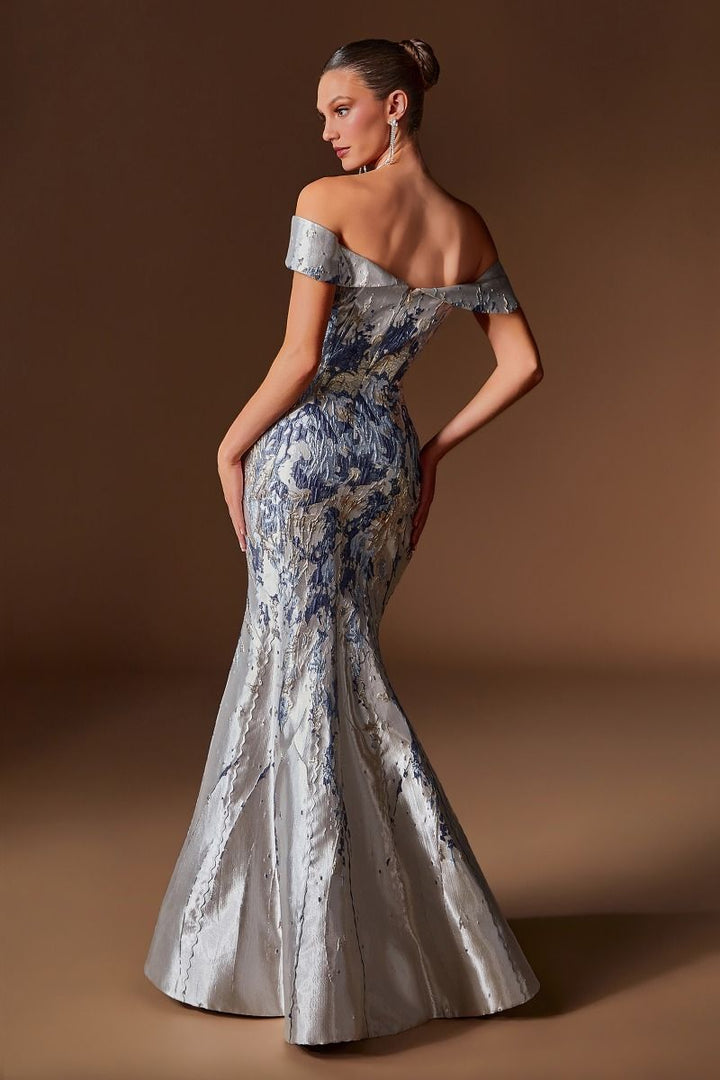 Palazzo Navy Gown