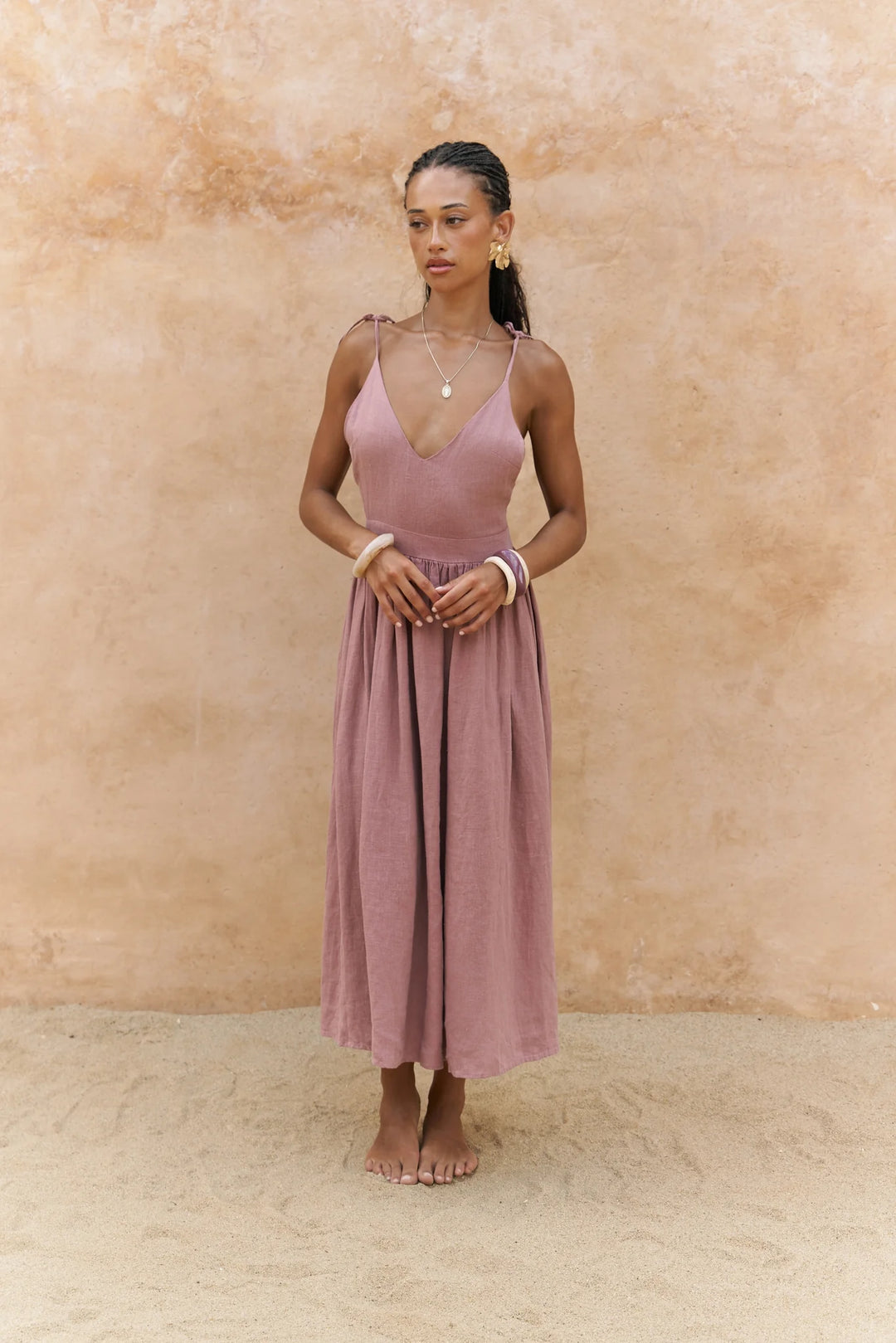 Desert Rose Linen Dress