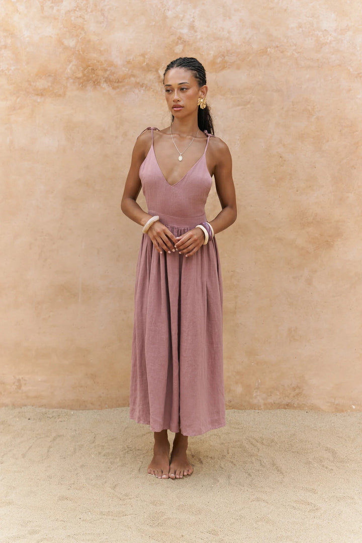 Desert Rose Linen Dress