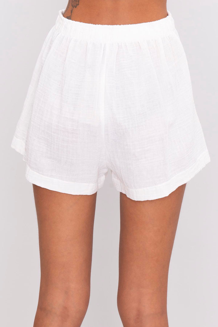 Elastic Waist Gauze Mini Short