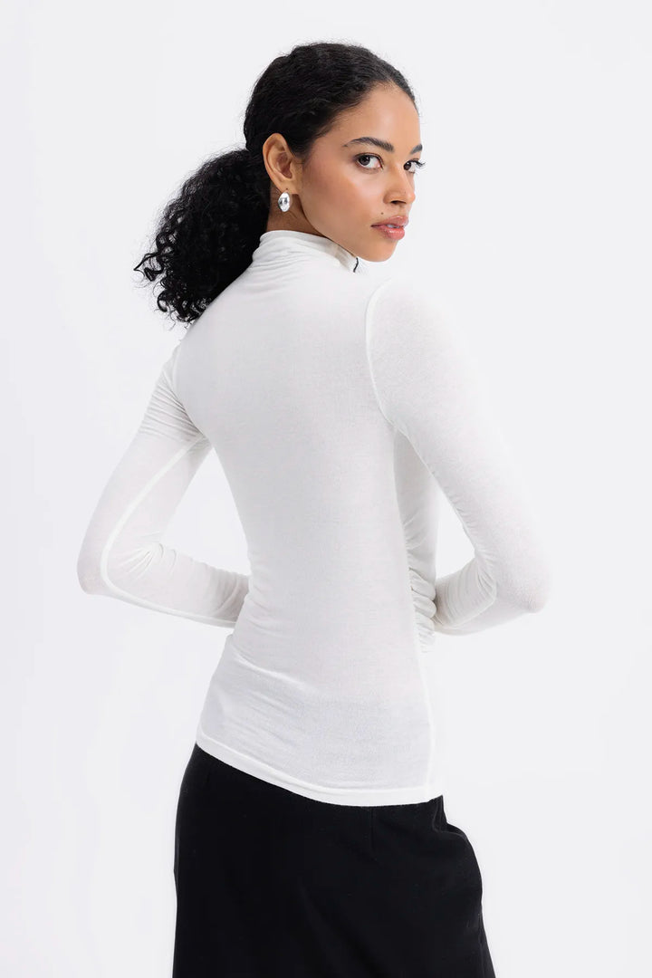 Emilia Wool Blend Top - OffWhite