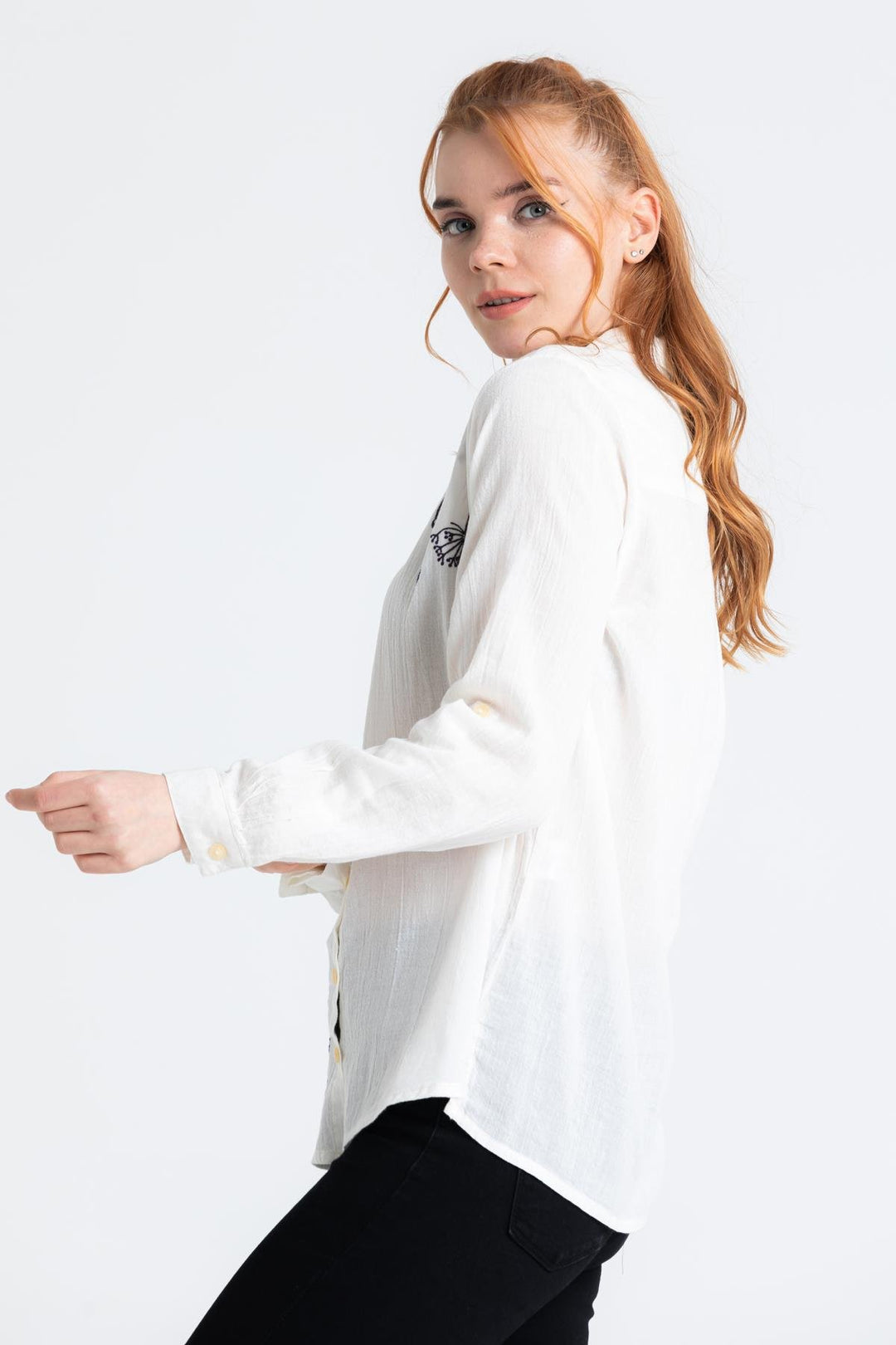 Firuze Long Sleeve Cotton Shirt