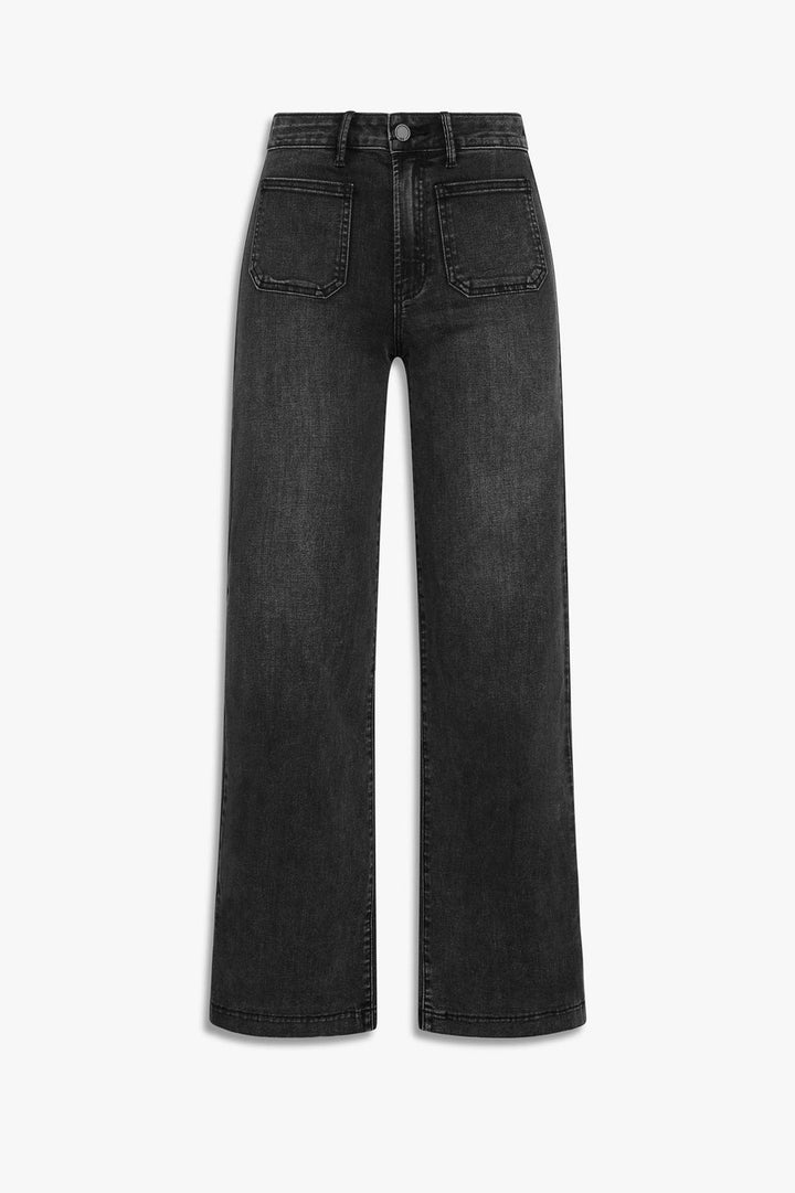 Black jeans on a white background