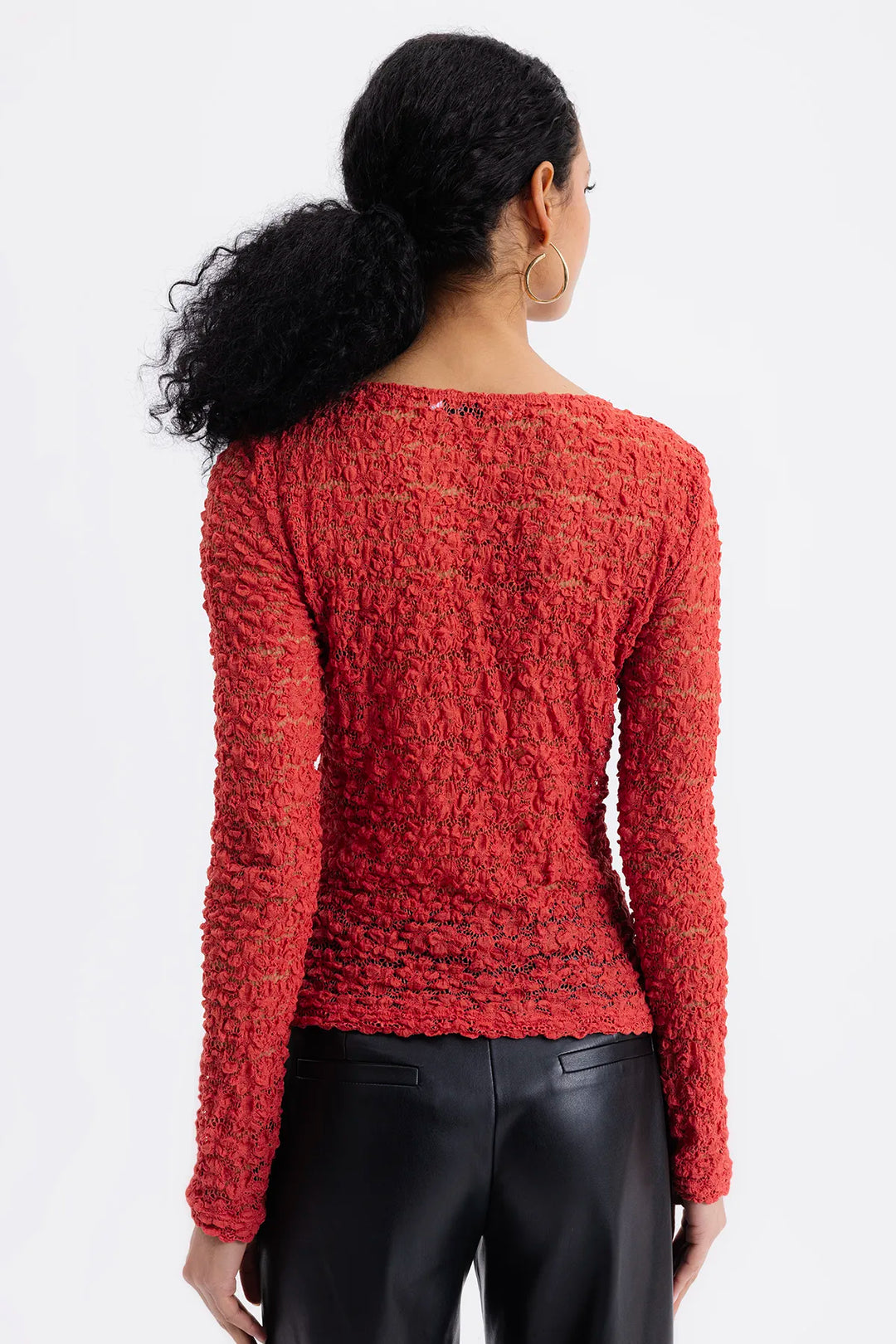 Ginevra Red Lace Top