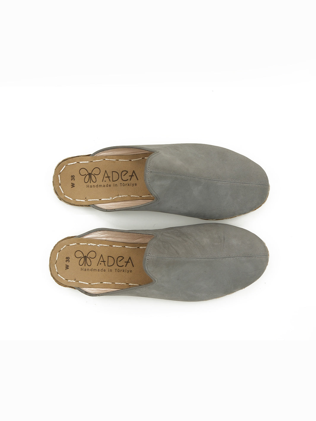 Women's Smoked Grey Flat Mule - Leather