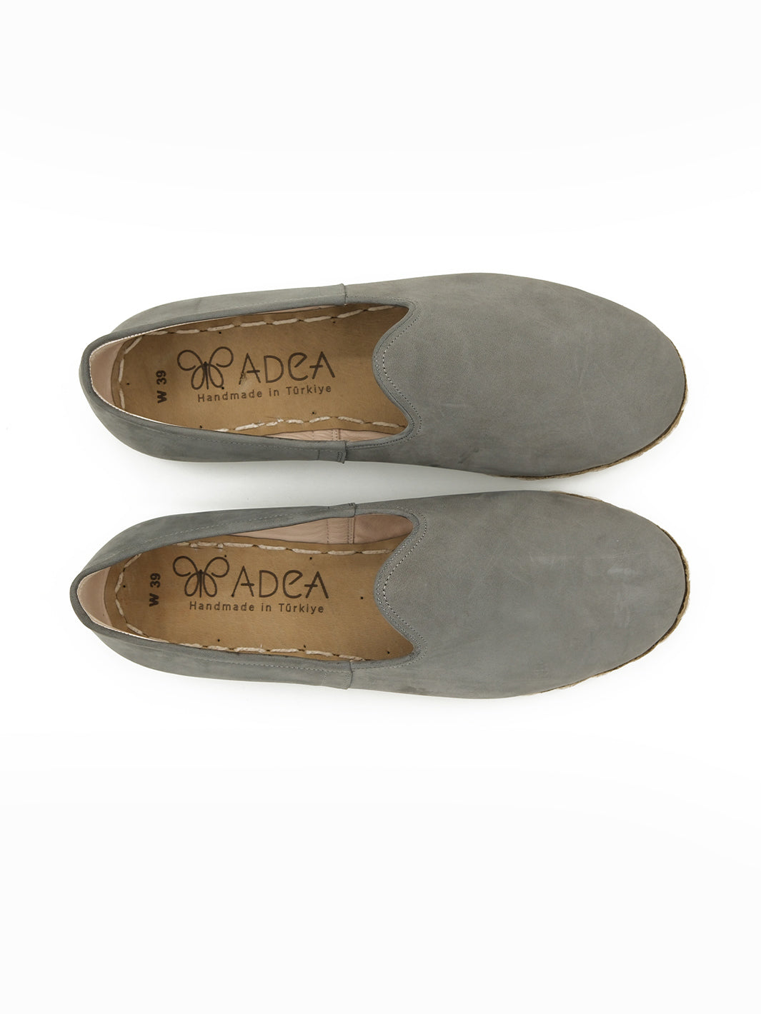 Women's Smoke Grey Slip on Shoes - Nubuck Leather